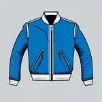 blue bomber jacket with black trim image